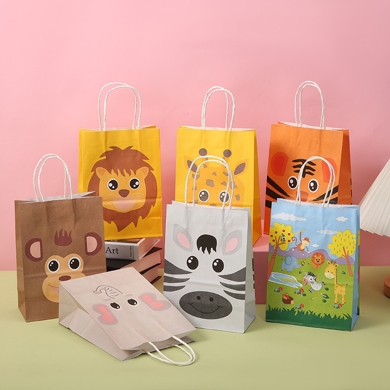 Wedding Zoo - 7szt Cute Cartoon Zoo Animals Jungle