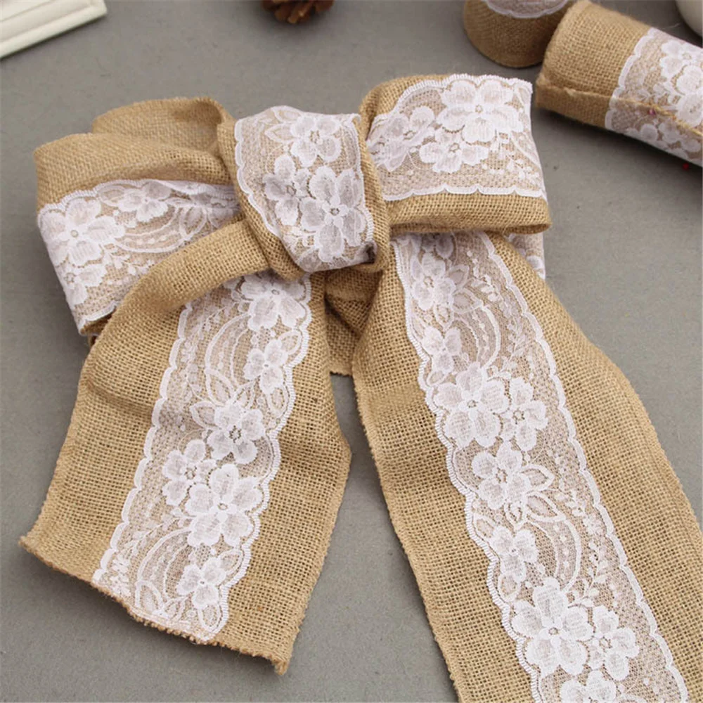 10PC Lniana dekoracja oparcia  – Supply Wedding Venue recenzja i cena